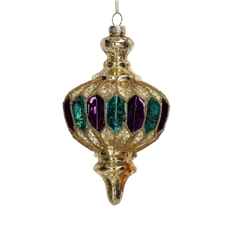 ORNAMNETO DECORATIVO BAROCCO VETRO MM.140 MULTICOLOR