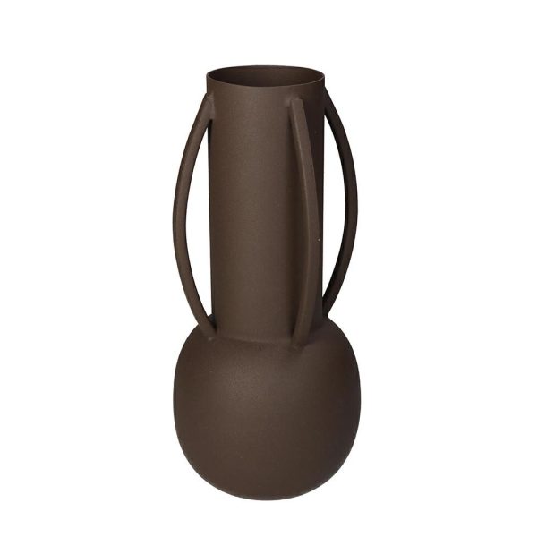 VASO METALLO D.11 CM H.24 CM MARRONE VASO METALLO D.11 CM H.24 CM MARRONE