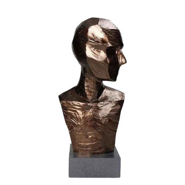 BUSTO ORNAMENTALE POLIRESINA 17,5X14,2 CM H.38,7 CM BRONZO BUSTO ORNAMENTALE POLIRESINA 17,5X14,2 CM H.38,7 CM BRONZO