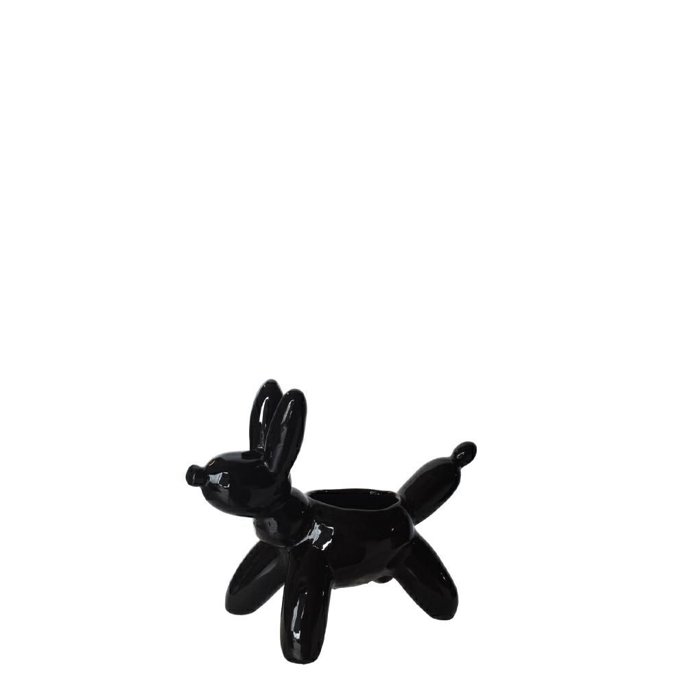 FIORIERA PALLONCINO CANE TERRACOTTA 23X11 CM H.18 CM NERO FIORIERA PALLONCINO CANE TERRACOTTA 23X11 CM H.18 CM NERO