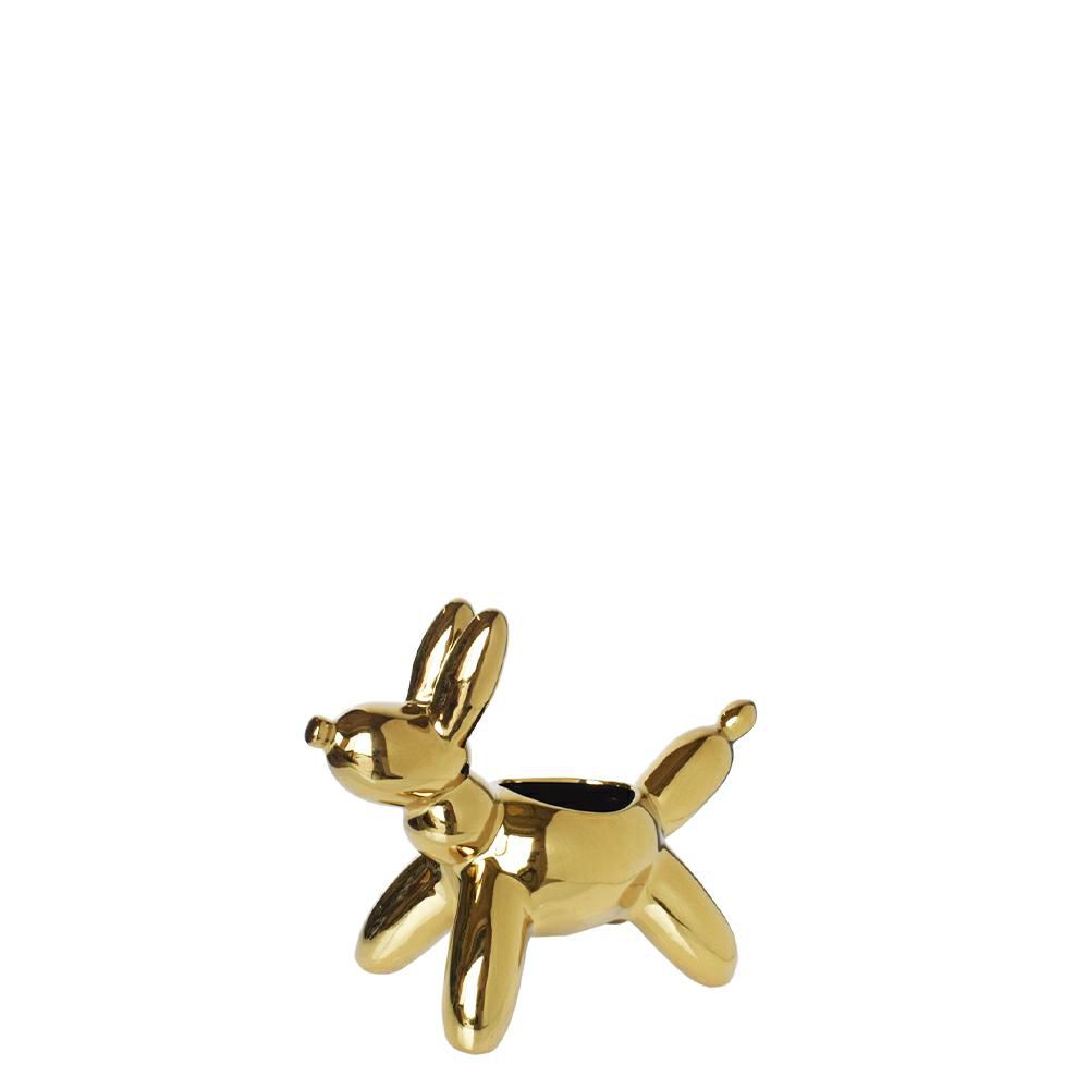 FIORIERA PALLONCINO CANE TERRACOTTA 23X11 CM H.18 CM ORO FIORIERA PALLONCINO CANE TERRACOTTA 23X11 CM H.18 CM ORO