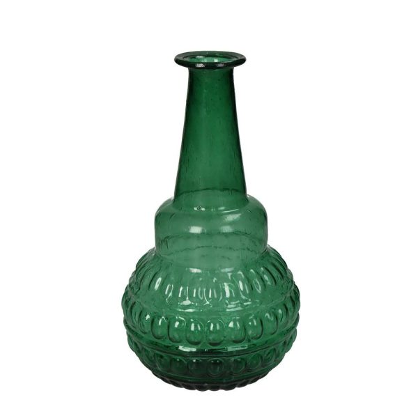 VASO VETRO D.11 CM H.20CM VERDE VASO VETRO D.11 CM H.20CM VERDE