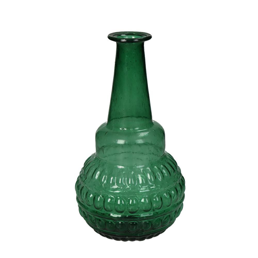 VASO VETRO D.11 CM H.20CM VERDE VASO VETRO D.11 CM H.20CM VERDE