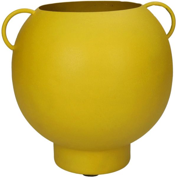 VASO METALLO 19,5X18 CMH.18 CM GIALLO VASO METALLO 19,5X18 CMH.18 CM GIALLO