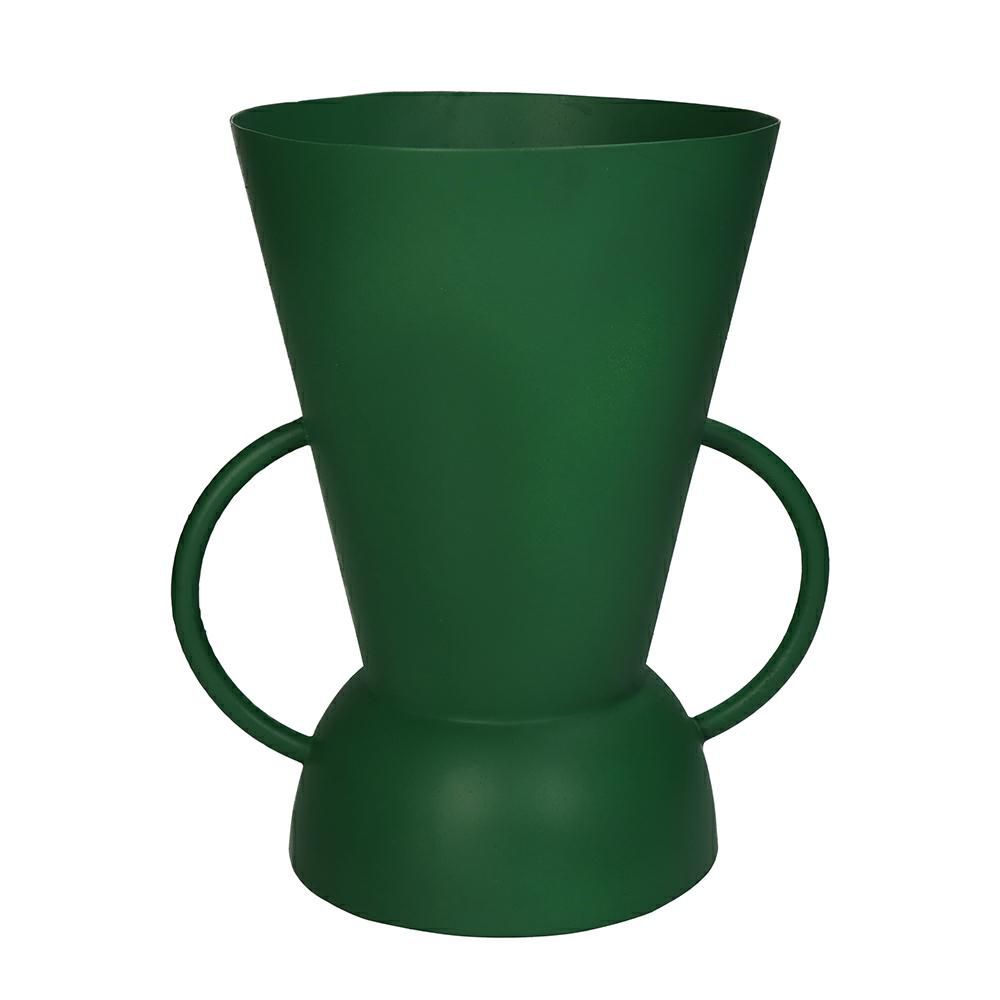 VASO METALLO 19,5X15 CMH.22 CM VERDE VASO METALLO 19,5X15 CMH.22 CM VERDE