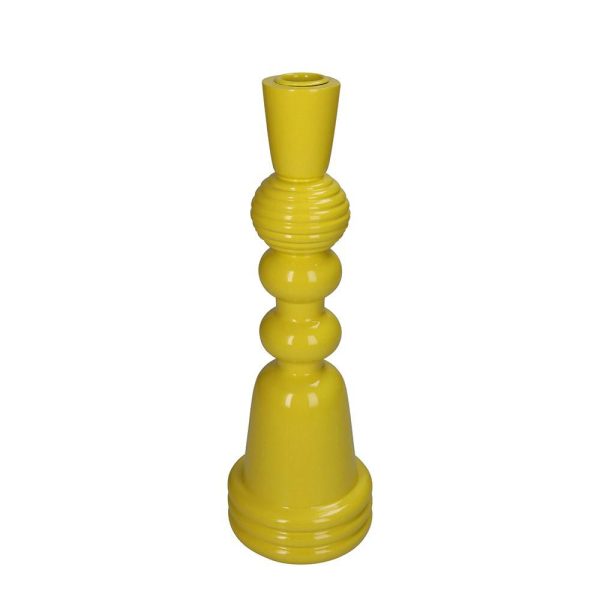 CANDELIERE POLIRESINA D.10 CM H.30 CM GIALLO CANDELIERE POLIRESINA D.10 CM H.30 CM GIALLO