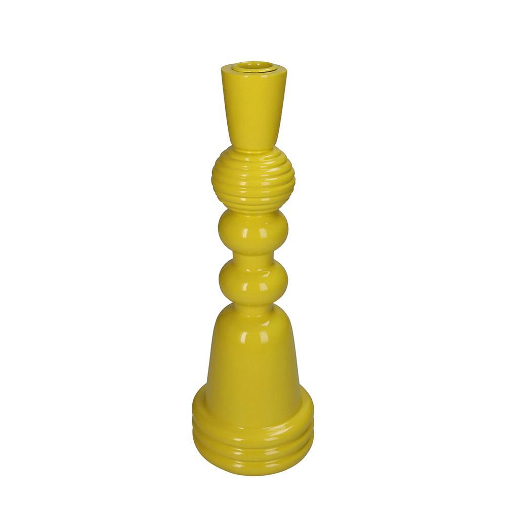 CANDELIERE POLIRESINA D.10 CM H.30 CM GIALLO CANDELIERE POLIRESINA D.10 CM H.30 CM GIALLO