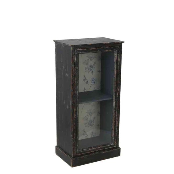 ARMADIETTO LEGNO CM 38X25 CM H.78 CM NERO ANTICATO ARMADIETTO LEGNO CM 38X25 CM H.78 CM NERO ANTICATO