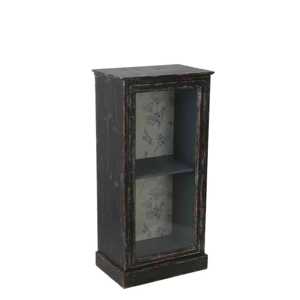 ARMADIETTO LEGNO CM 38X25 CM H.78 CM NERO ANTICATO ARMADIETTO LEGNO CM 38X25 CM H.78 CM NERO ANTICATO