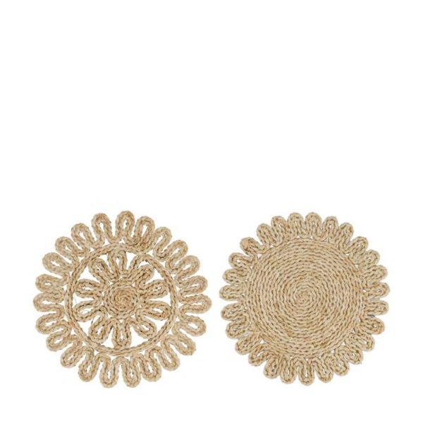 SET 2 TOVAGLIETTE MAIS D.38 CM NATURALE