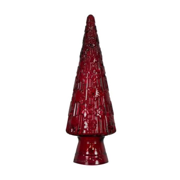 ALBERO VETRO RICICLATO D.15 CM H.43 CM ROSSO