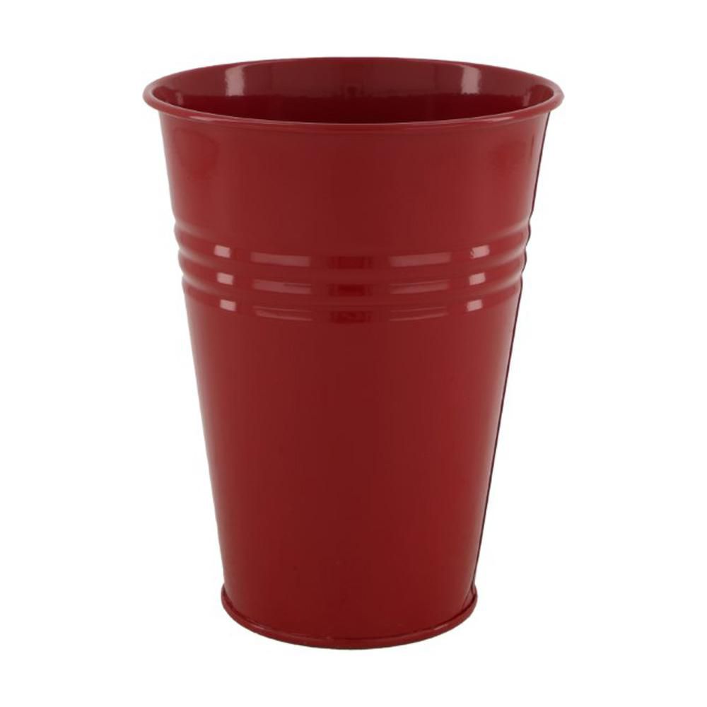 VASO METALLO D.13 CM H.17 CM ROSSO SCURO VASO METALLO D.13 CM H.17 CM ROSSO SCURO
