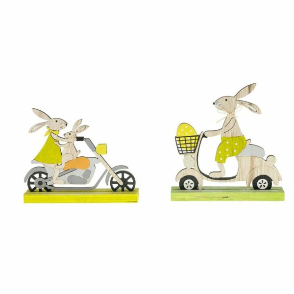 CONIGLIO LEGNO SU SCOOTER 14,5X13 CM 15X15,5 CM ASS. CONIGLIO LEGNO SU SCOOTER 14,5X13 CM 15X15,5 CM ASS.