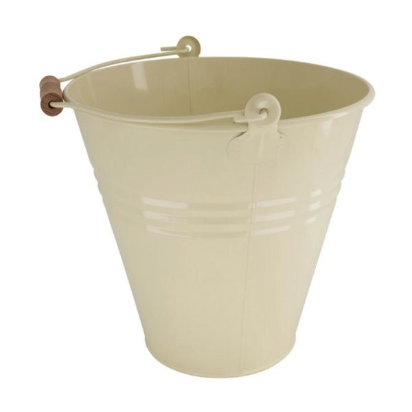 SECCHIELLO LATTA C/MANICO LEGNO D.29 CM H.29 CM PANNA SECCHIELLO LATTA C/MANICO LEGNO D.29 CM H.29 CM PANNA