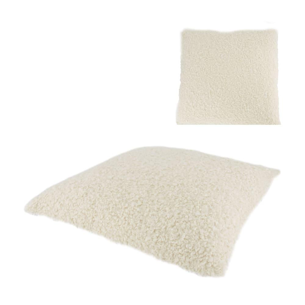 CUSCINO TESSUTO TEDDY POLY 45X45 CM H.8 CM BIANCO