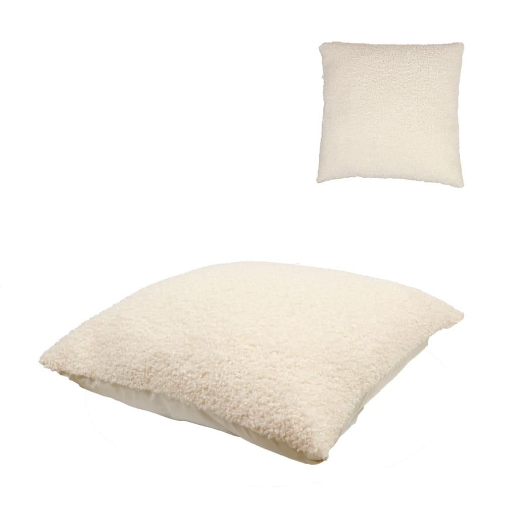 CUSCINO TESSUTO TEDDY POLY 60X60 CM H.8 CM BIANCO
