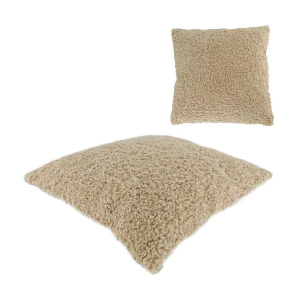 CUSCINO TESSUTO TEDDY POLY 45X45 CM H.8 CM MARRONE CHIARO CUSCINO TESSUTO TEDDY POLY 45X45 CM H.8 CM MARRONE CHIARO