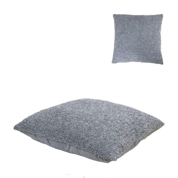 CUSCINO TESSUTO TEDDY POLY 60X60 CM H.8 CM GRIGIO SCURO