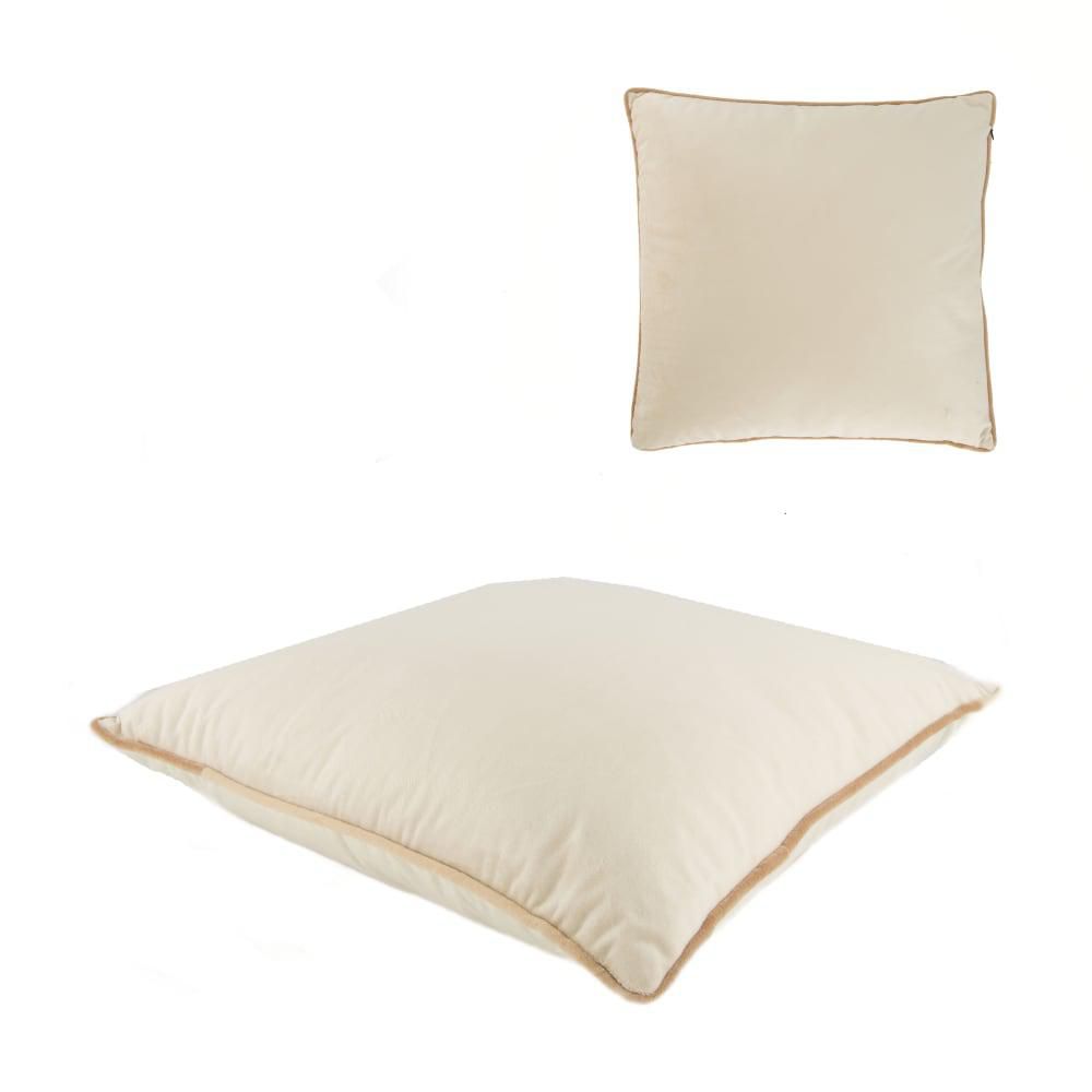 CUSCINO VELLUTO POLY 45X45 CM H.8 CM BIANCO