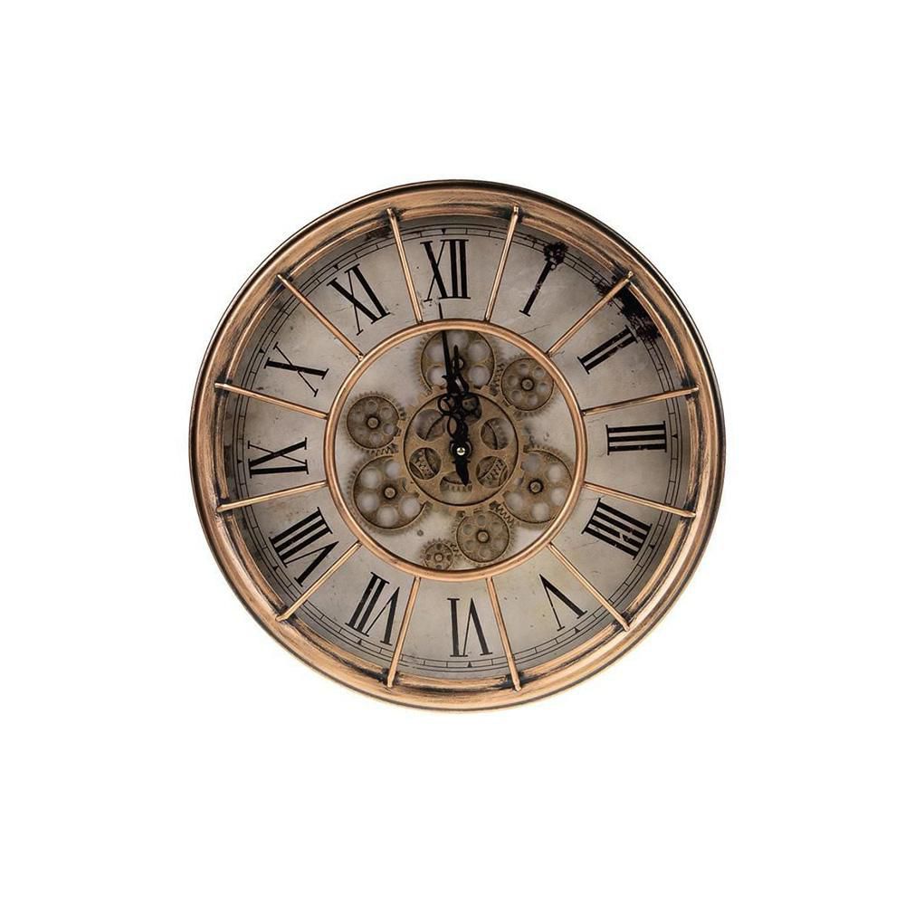 OROLOGIO METALLO D.46 CM H.7,8 CM RAME OROLOGIO METALLO D.46 CM H.7,8 CM RAME