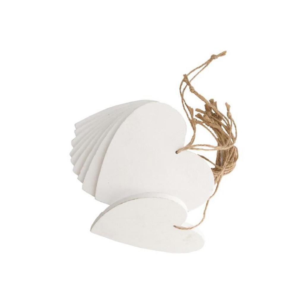 SET 10 CUORI LEGNO D/APP. 15X15 CM BIANCO SET 10 CUORI LEGNO D/APP. 15X15 CM BIANCO