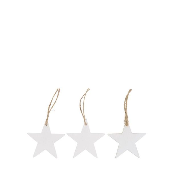 SET 10 STELLE LEGNO D/APP. 7X7 CM BIANCO SET 10 STELLE LEGNO D/APP. 7X7 CM BIANCO