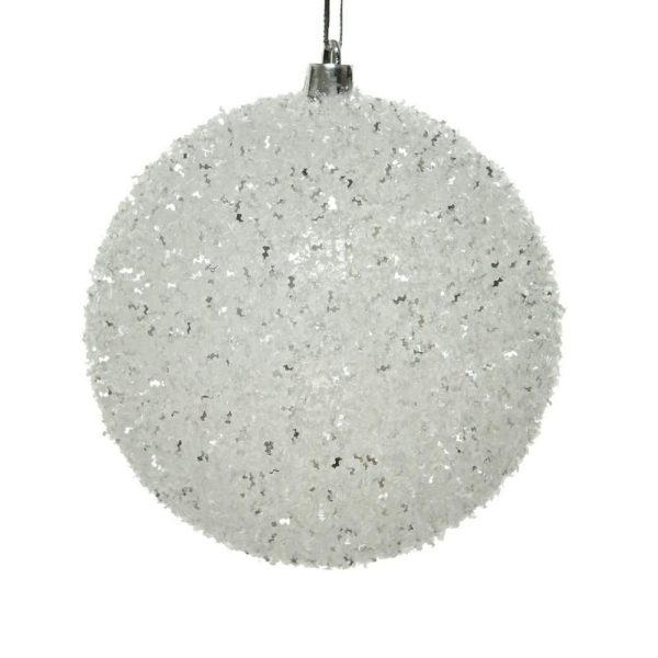 SFERA POLY MM.100 BIANCO/GLITTER ARGENTO SFERA POLY MM.100 BIANCO/GLITTER ARGENTO