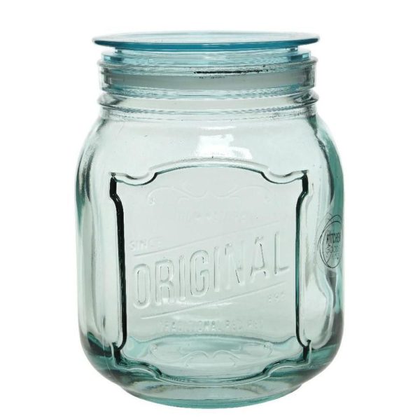 BARATTOLO VETRO RICICLATO D.12,5 CM H.16 CM C/TAPPO TRASPARENTE BARATTOLO VETRO RICICLATO D.12,5 CM H.16 CM C/TAPPO TRASPARENTE