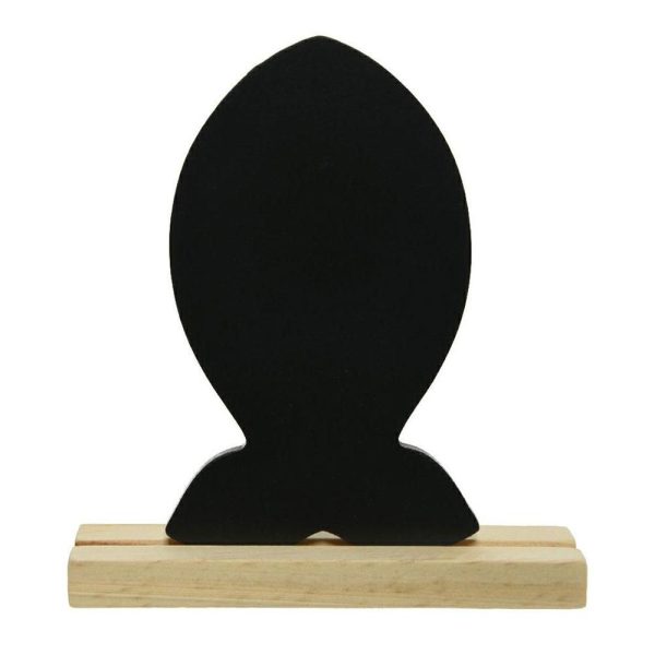 SET 4 PESCE LAVAGNA MDF8X13 CM C/SUPPORTO NERO SET 4 PESCE LAVAGNA MDF8X13 CM C/SUPPORTO NERO