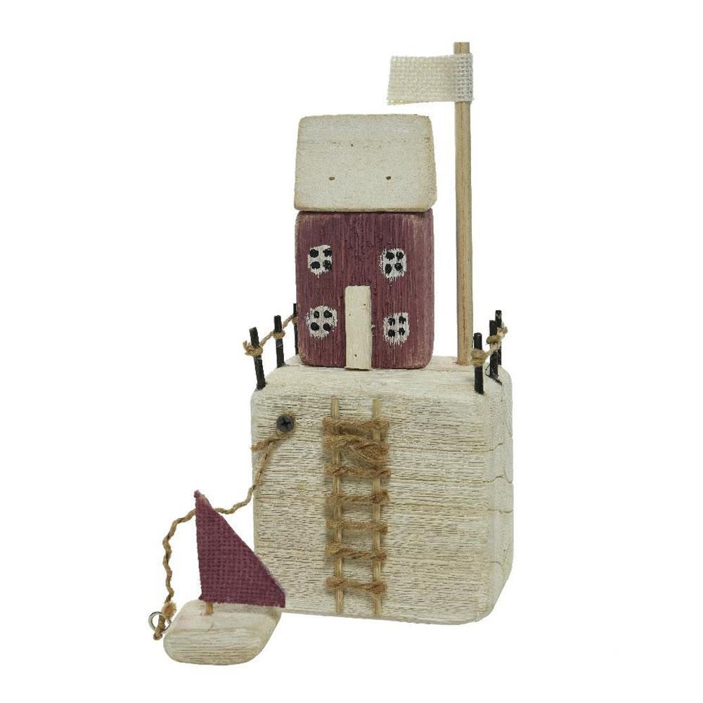 CASA LEGNO SUL MARE 7X11,5X26 CM ROSSO CASA LEGNO SUL MARE 7X11,5X26 CM ROSSO