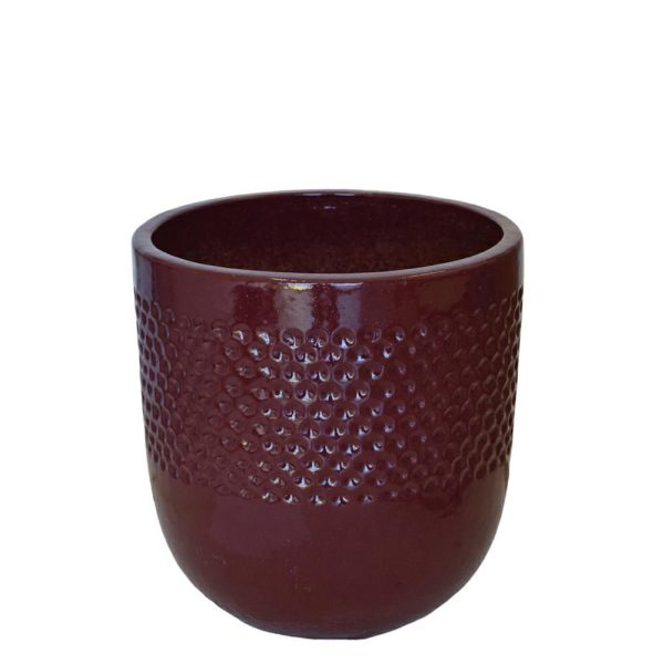 VASO CERAMICA D.33 CM H.34 CM BORDEAUX VASO CERAMICA D.33 CM H.34 CM BORDEAUX