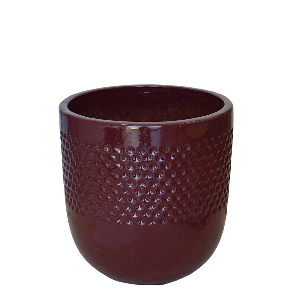 VASO CERAMICA D.33 CM H.34 CM BORDEAUX VASO CERAMICA D.33 CM H.34 CM BORDEAUX