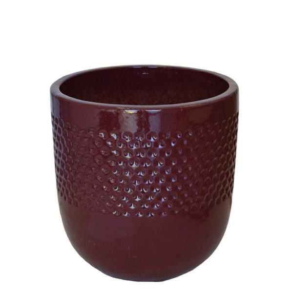 VASO CERAMICA D.38 CM H.40 CM BORDEAUX VASO CERAMICA D.38 CM H.40 CM BORDEAUX