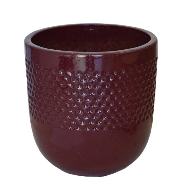 VASO CERAMICA D.48 CM H.50 CM BORDEAUX VASO CERAMICA D.48 CM H.50 CM BORDEAUX