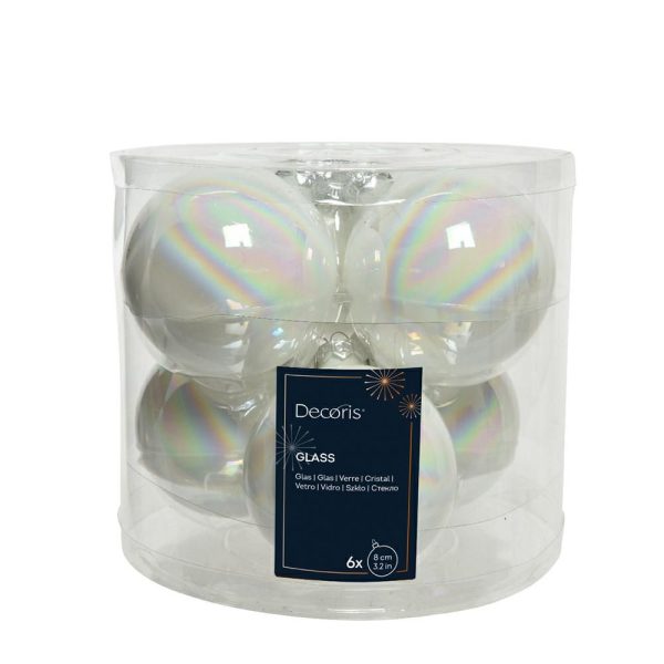 SET 6 SFERE VETRO MM.80IRIDESCENTE SET 6 SFERE VETRO MM.80IRIDESCENTE