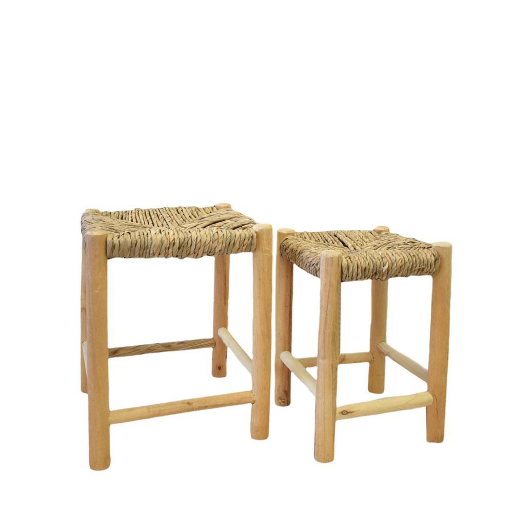 SET 2 SGABELLI LEGNO 29-34,50X29-34,50 CM H.40-42 NATURALE SET 2 SGABELLI LEGNO 29-34,50X29-34,50 CM H.40-42 NATURALE