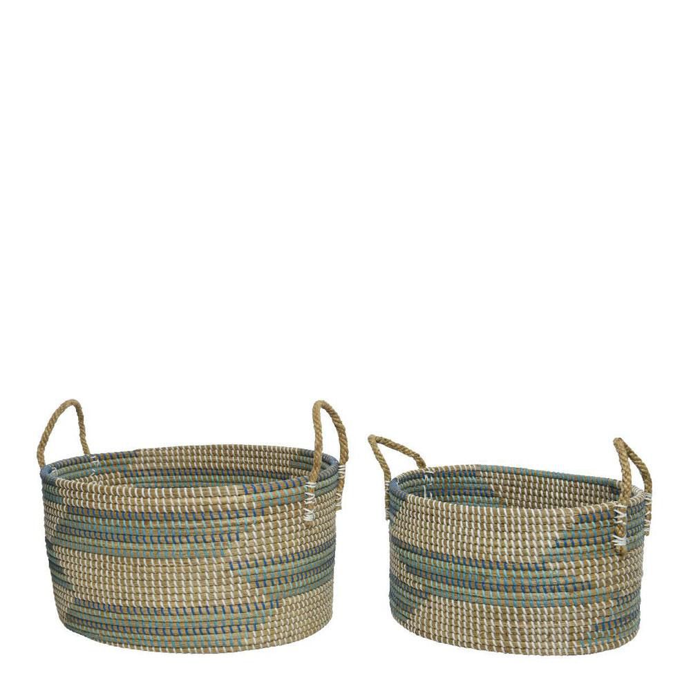 SET 2 CESTI SEAGRASS 38-45X30-35 CM H.22-26 CM NATURALE SET 2 CESTI SEAGRASS 38-45X30-35 CM H.22-26 CM NATURALE