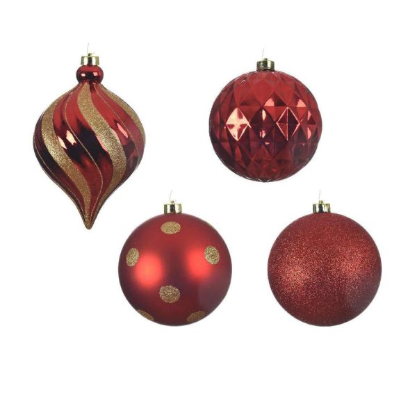 SET 6 SFERE POLY MM.150ROSSO/ORO SET 6 SFERE POLY MM.150ROSSO/ORO