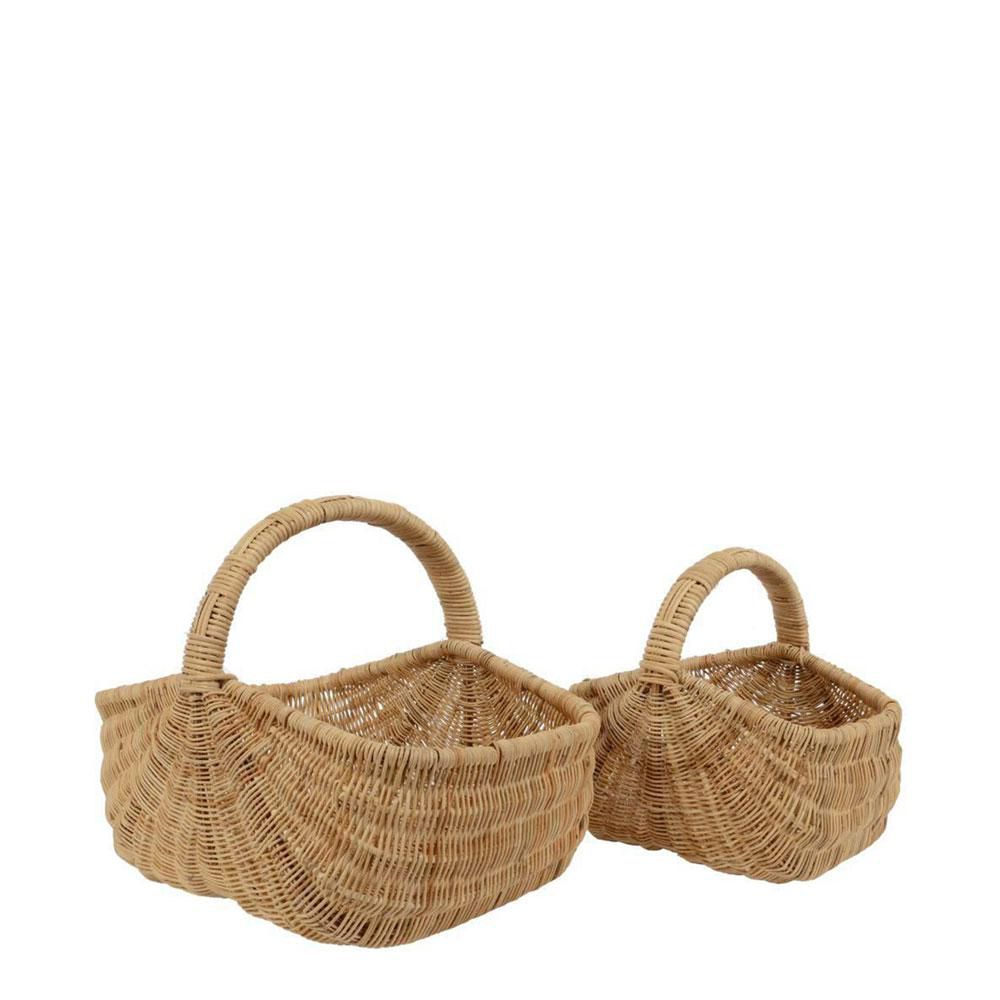 SET 2 CESTI RATTAN 30-43X25-33 CM H.27-34 CM NATURALE SET 2 CESTI RATTAN 30-43X25-33 CM H.27-34 CM NATURALE