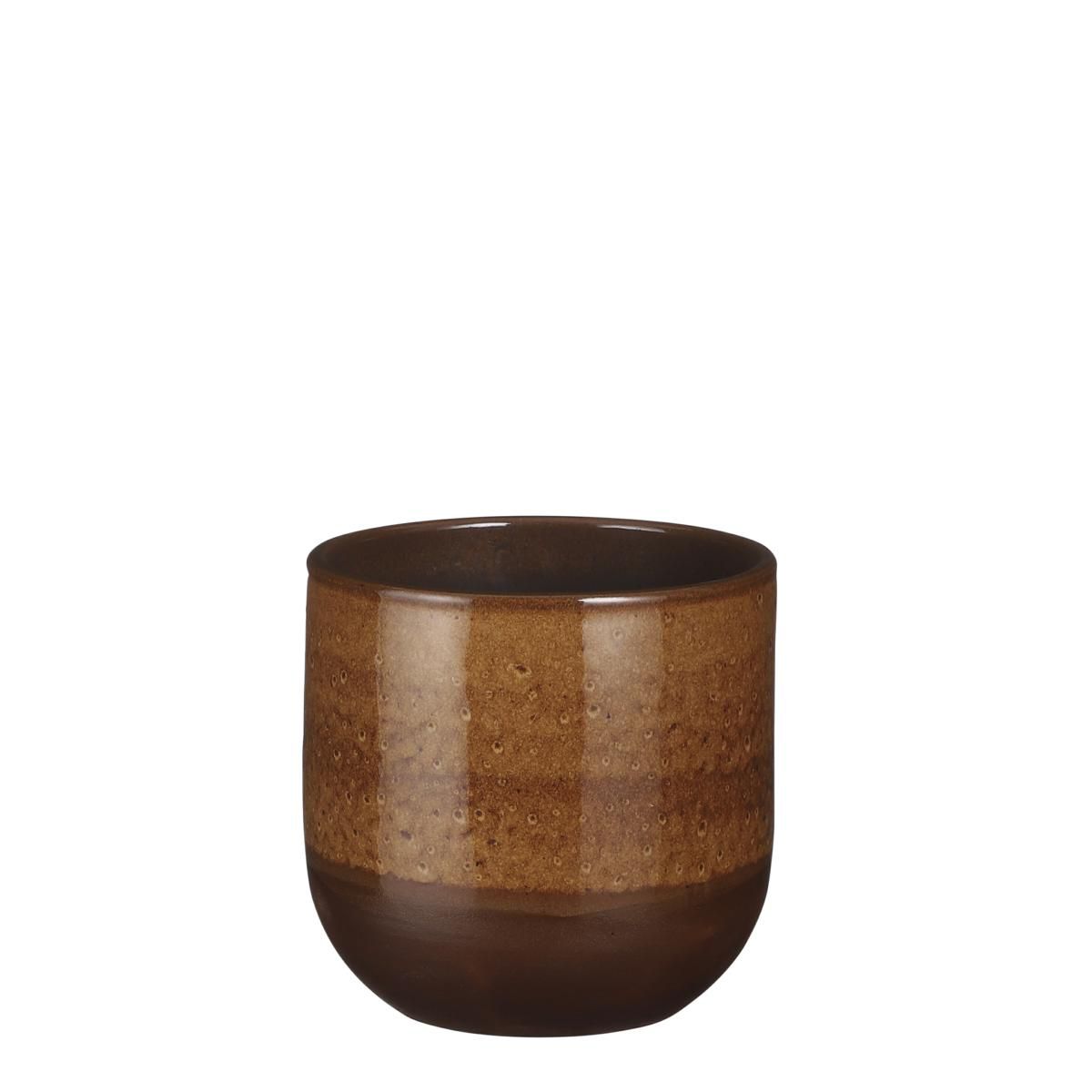 VASO CERAMICA D.23 CM H.21 CM -NORA- CARAMELLO/MARRONE VASO CERAMICA D.23 CM H.21 CM -NORA- CARAMELLO/MARRONE