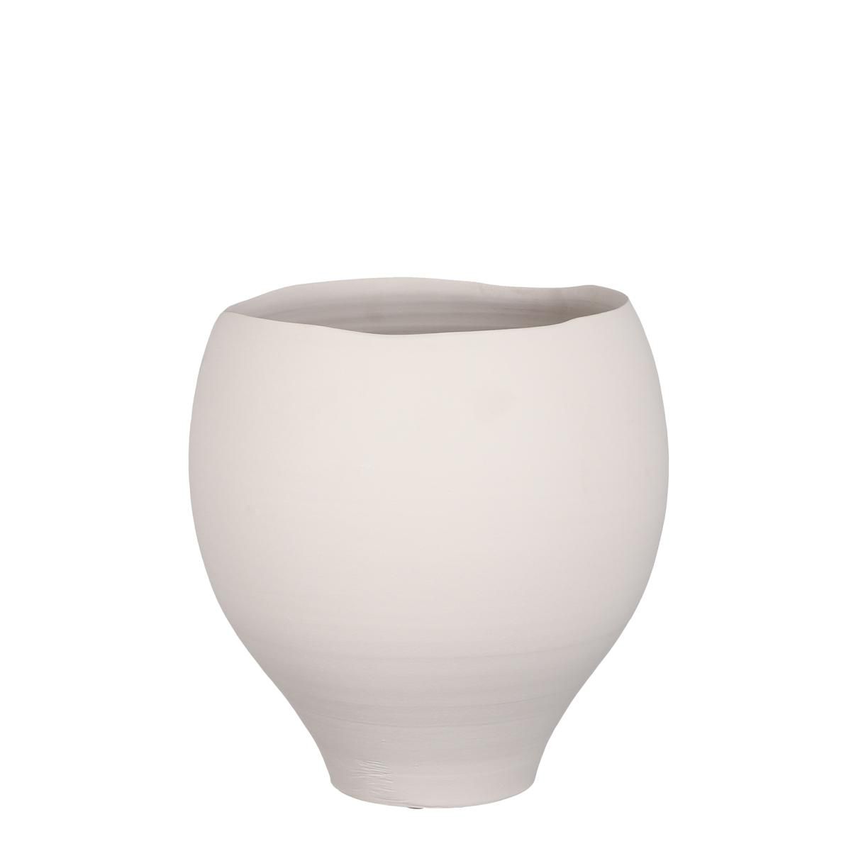 VASO CERAMICA D.29 CM H.30 CM -NIKLAS- BIANCO VASO CERAMICA D.29 CM H.30 CM -NIKLAS- BIANCO