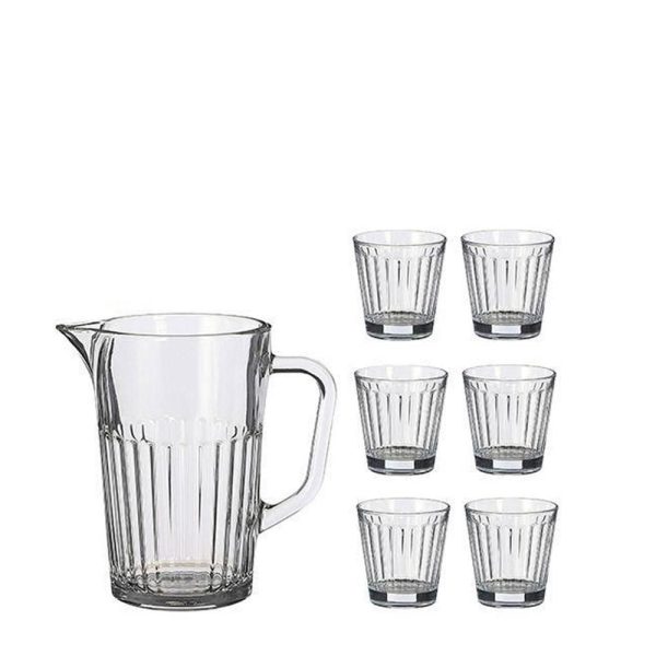 SET 6 BICCHIERI + CARAFFA VETRO -AQUA- SET 6 BICCHIERI + CARAFFA VETRO -AQUA-