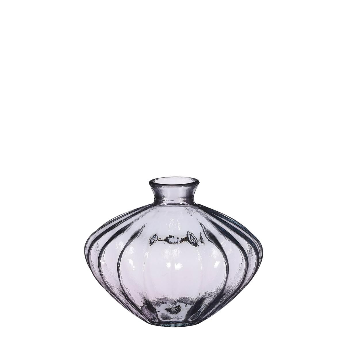 BOTTIGLIA VETRO RICICLATO D.19 CM H.14 CM -SELES- ROSA POLVERE BOTTIGLIA VETRO RICICLATO D.19 CM H.14 CM -SELES- ROSA POLVERE