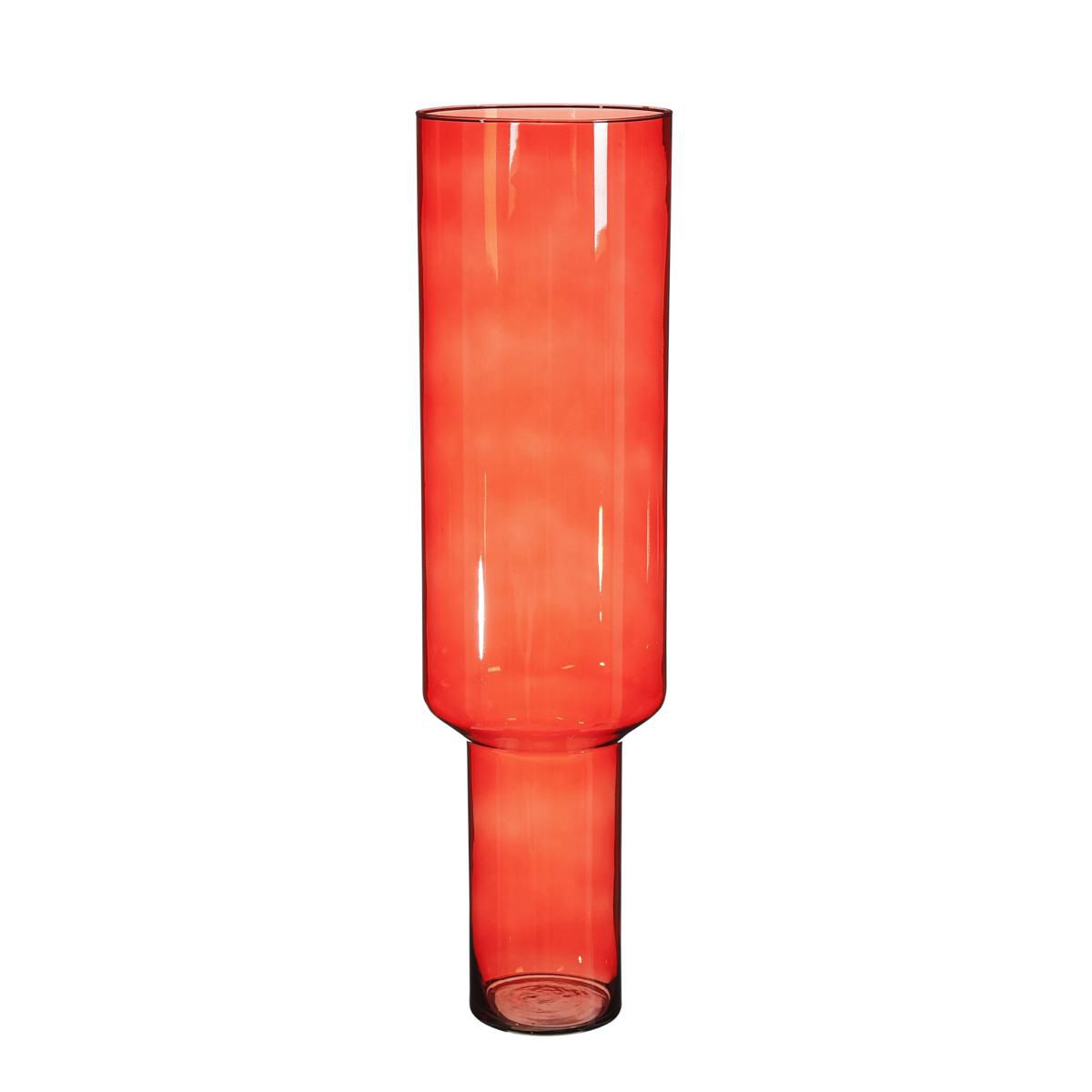 VASO VETRO RICICLATO D.19 CM H.70 CM -FALLON- ROSSO VASO VETRO RICICLATO D.19 CM H.70 CM -FALLON- ROSSO