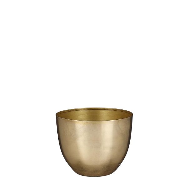 VASO METALLO D.15 CM H.12 CM -GRACE- ORO