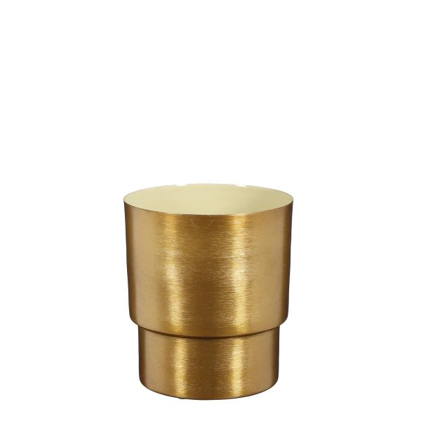 VASO METALLO D.17 CM H.18,5 CM -IVAN- ORO/VERDE VASO METALLO D.17 CM H.18,5 CM -IVAN- ORO/VERDE