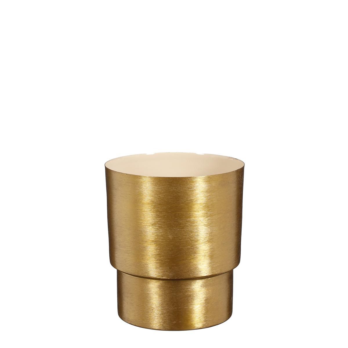 VASO METALLO D.17 CM H.18,5 CM -IVAN- ORO/ROSA