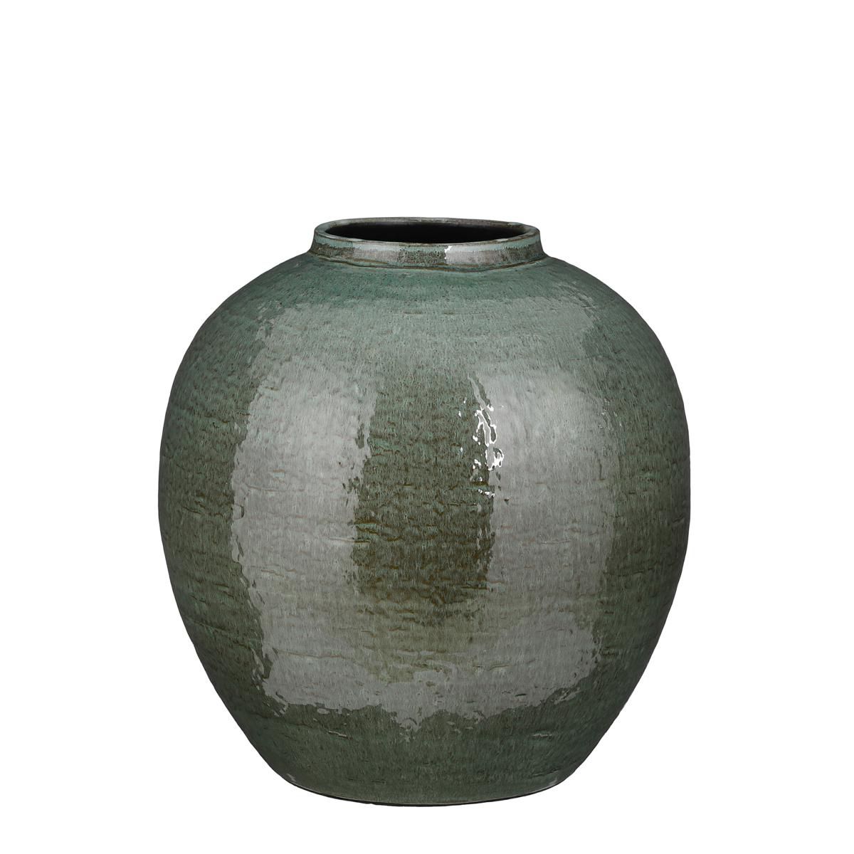 VASO CERAMICA D.34 CM H.34 CM -DORIAN- VERDE VASO CERAMICA D.34 CM H.34 CM -DORIAN- VERDE