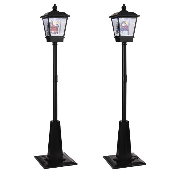 LAMPIONE C/MOVIMENTO NEVE 30X30 CM H.150 CM ASSORTITE NERO LAMPIONE C/MOVIMENTO NEVE 30X30 CM H.150 CM ASSORTITE NERO