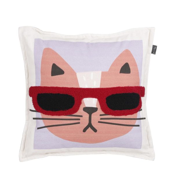 CUSCINO TESSUTO 45X45 CM H.10 CM -SHERMAN- BIANCO/ROSA CUSCINO TESSUTO 45X45 CM H.10 CM -SHERMAN- BIANCO/ROSA